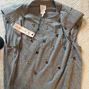 CINQ A SEPT embellished muscle tee